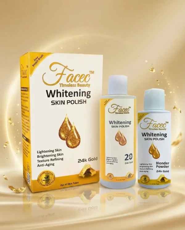 Facec Whitening Skin Polish Set (24K Gold) - 20 Volume & Blonder Powder