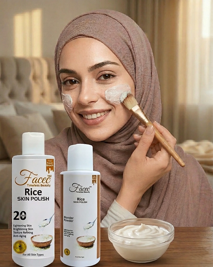 Rice skin polish
