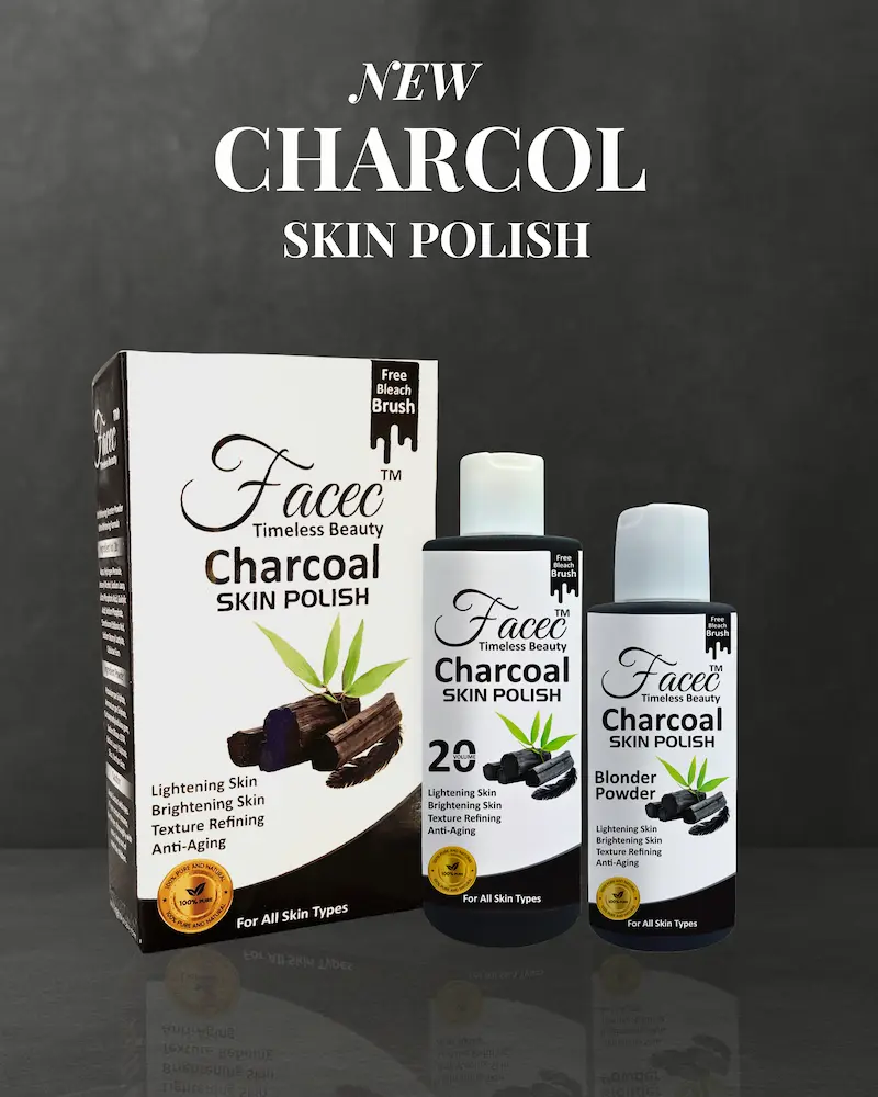 Facec Charcoal Skin Polish Set - 20 Volume Developer & Blonder Powder